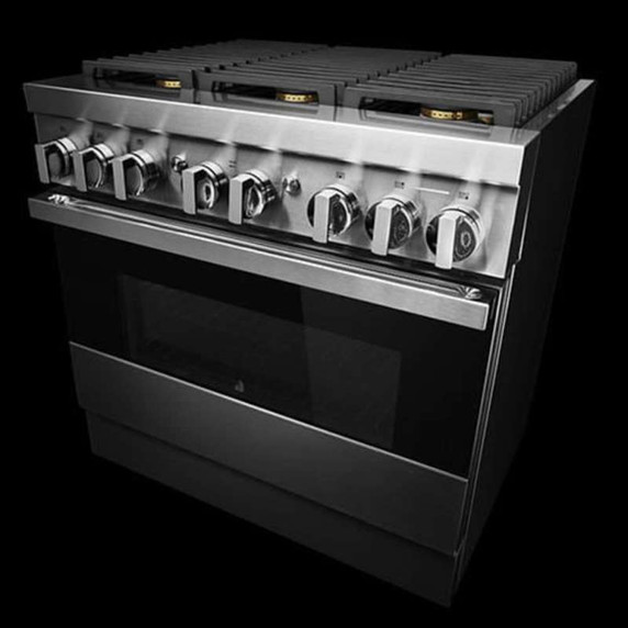 Jennair® 36" NOIR™ Dual-Fuel Professional-Style Range JDRP436HM