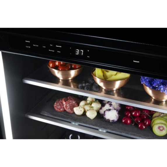 Jennair® NOIR™ 24" Under Counter Solid Door Refrigerator, Left Swing JURFL242HM