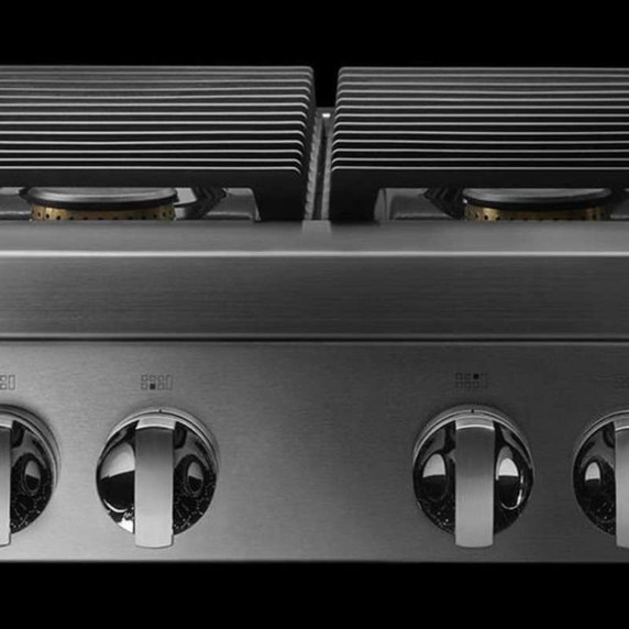 Jennair® 48" NOIR™ Gas Professional-Style Rangetop with Chrome-Infused Griddle JGCP548HM