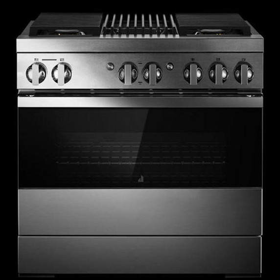 Jennair® 36" NOIR™ Dual-Fuel Professional-Style Range JDRP636HM