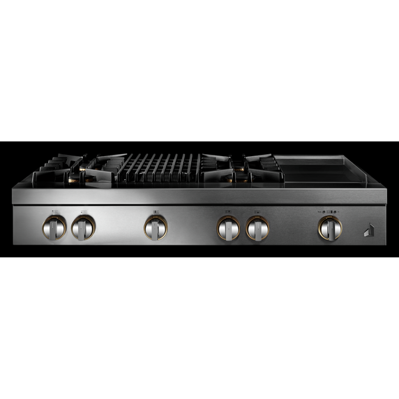 Jennair® RISE™ 48 Gas Professional-Style Rangetop with Chrome-Infused Griddle and Grill JGCP748HL
