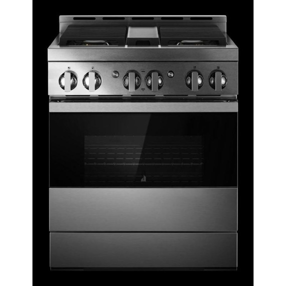 Jennair® 30" NOIR™ Gas Professional-Style Range JGRP430HM