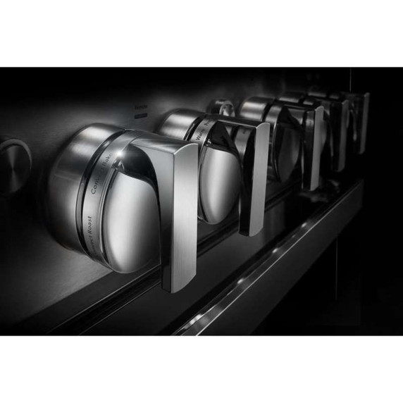 Jennair® 36" NOIR™ Gas Professional-Style Range with Chrome-Infused Griddle JGRP536HM