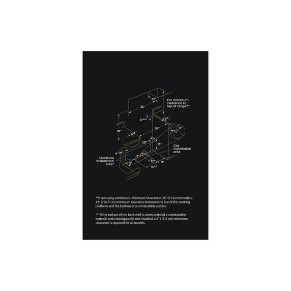 Jennair® 36" NOIR™ Gas Professional-Style Range with Chrome-Infused Griddle JGRP536HM