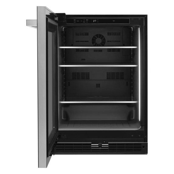 Jennair® NOIR™ 24" Under Counter Glass Door Refrigerator, Right Swing JUGFL242HM