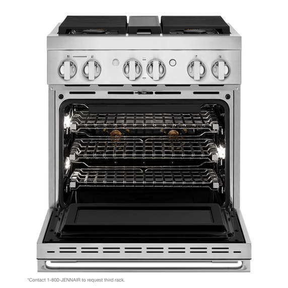 Jennair® NOIR™ 30 Dual-Fuel Professional Range JDRP430HM