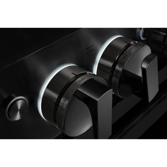 Jennair® 48" NOIR™ Gas Professional-Style Range with Chrome-Infused Griddle and Infrared Grill JGRP748HM