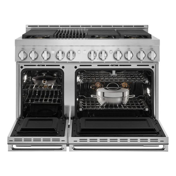 Jennair® 48" NOIR™ Gas Professional-Style Range with Infrared Grill JGRP648HM