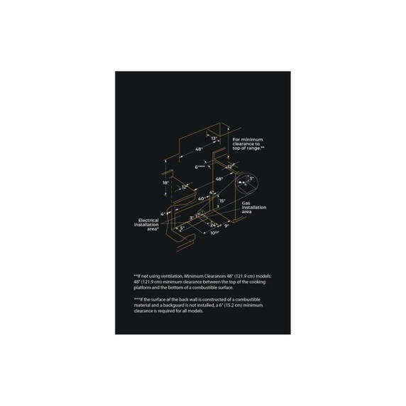 Jennair® NOIR™ 48" Dual-Fuel Professional Range with Chrome-Infused Griddle and Gas Grill JDRP748HM