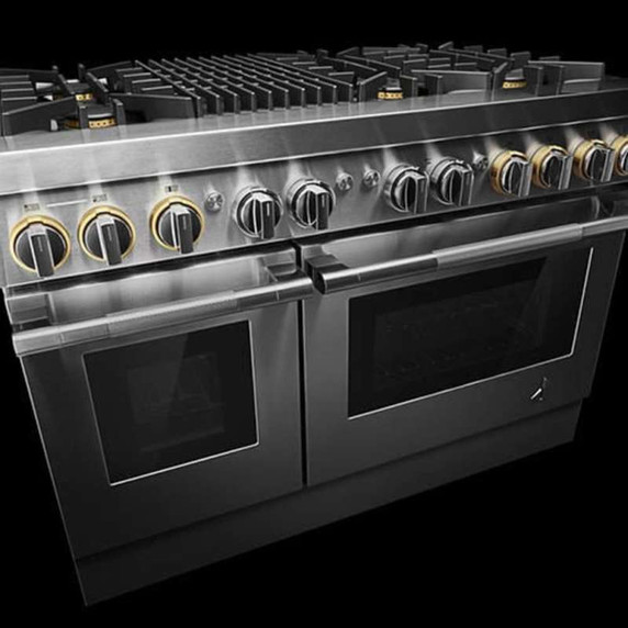 Jennair® RISE™ 48" Dual-Fuel Professional Range with Gas Grill JDRP648HL