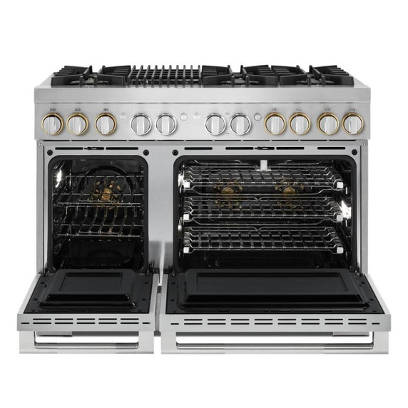 Jennair® RISE™ 48" Dual-Fuel Professional Range with Gas Grill JDRP648HL