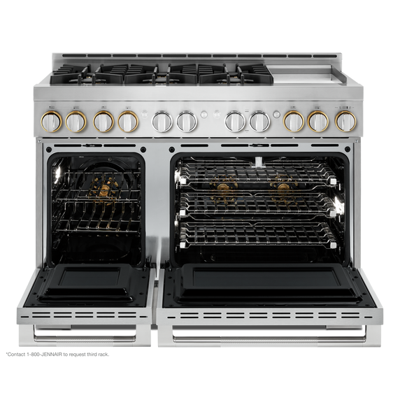 Jennair® 48 RISE™ Gas Professional-Style Range with Chrome-Infused Griddle JGRP548HL