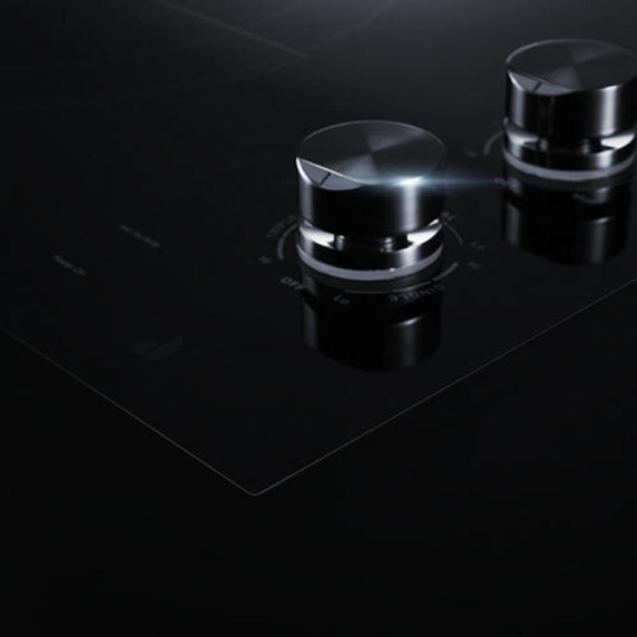 Jennair® 36" Oblivion Glass Radiant Cooktop with Halo-Effect Knobs JEC3536HB