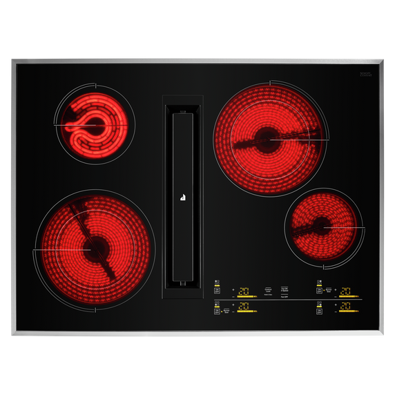 Jennair® 30 Lustre Trim Electric Radiant Downdraft Cooktop with Tap Touch Controls JED4430KS