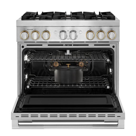 Jennair® 36" RISE™ Dual-Fuel Professional-Style Range JDRP436HL