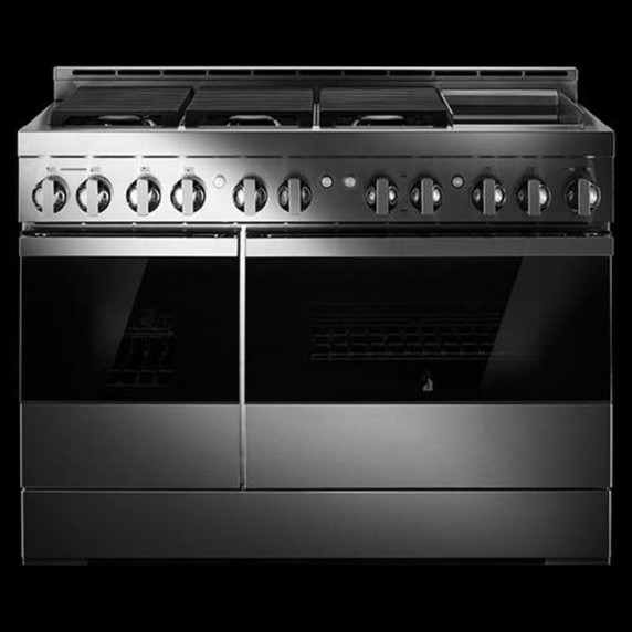 Jennair® 48" NOIR™ Gas Professional-Style Range with Chrome-Infused Griddle JGRP548HM
