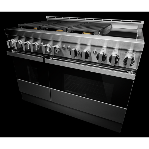 Jennair® 48 NOIR™ Gas Professional-Style Range with Chrome-Infused Griddle JGRP548HM