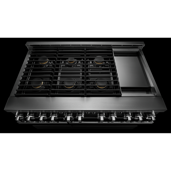 Jennair® 48 NOIR™ Gas Professional-Style Range with Chrome-Infused Griddle JGRP548HM