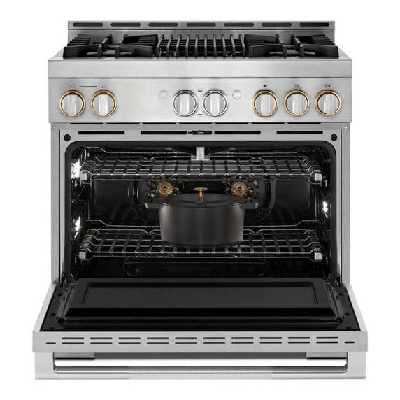 Jennair® 36" RISE™ Gas Professional-Style Range with Infrared Grill JGRP636HL
