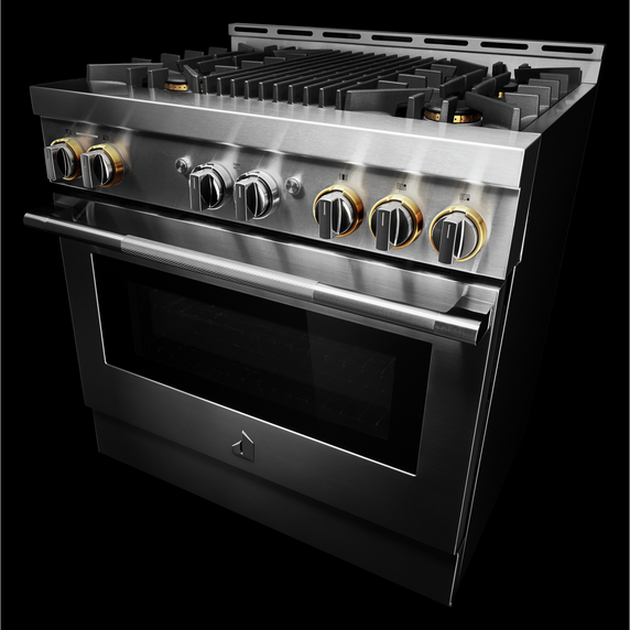 Jennair® 36" RISE™ Gas Professional-Style Range with Infrared Grill JGRP636HL