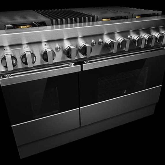 Jennair® NOIR™ 48" Dual-Fuel Professional Range with Gas Grill JDRP648HM