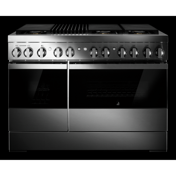 Jennair® NOIR™ 48" Dual-Fuel Professional Range with Gas Grill JDRP648HM