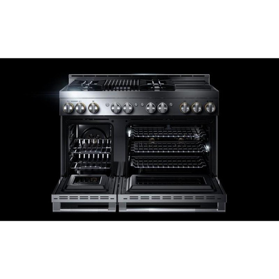 Jennair® 48" RISE™ Gas Professional-Style Range with Chrome-Infused Griddle and Infrared Grill JGRP748HL