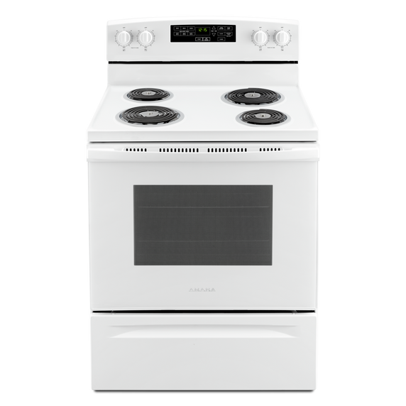 30-inch Amana® Electric Range with Self-Clean Option YACR4503SFW