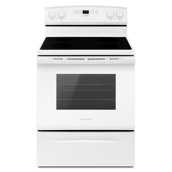 30-inch Amana® Electric Range with Extra-Large Oven Window YAER6303MFW