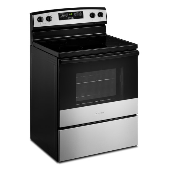 30-inch Amana® Electric Range with Extra-Large Oven Window YAER6303MMS