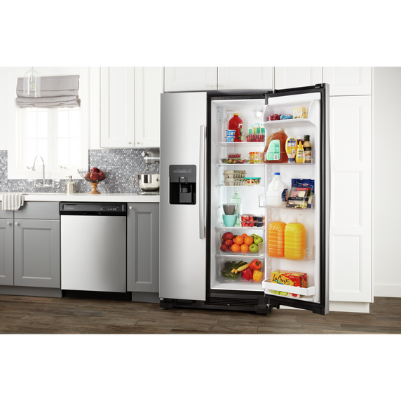 Amana® 33-inch Side-by-Side Refrigerator with Dual Pad External Ice and Water Dispenser ASI2175GRS