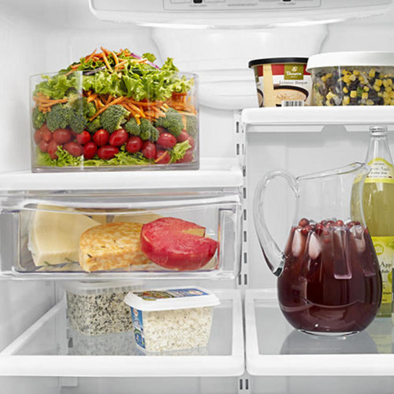Amana® 29-inch Wide Amana® Bottom-Freezer Refrigerator with EasyFreezer™ Pull-Out Drawer -- 18 cu. ft. Capacity ABB1924BRM