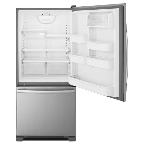 Amana® 29-inch Wide Amana® Bottom-Freezer Refrigerator with EasyFreezer™ Pull-Out Drawer -- 18 cu. ft. Capacity ABB1924BRM
