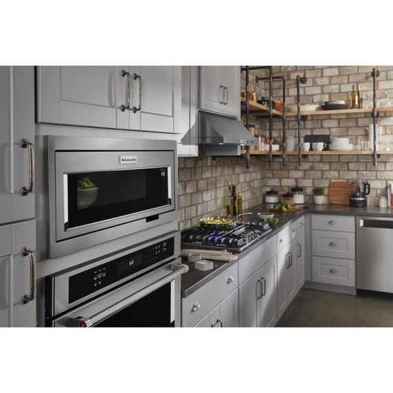 Built-In Low Profile Microwave Slim Trim Kit with Pocket Handle, Stainless Steel W11451314