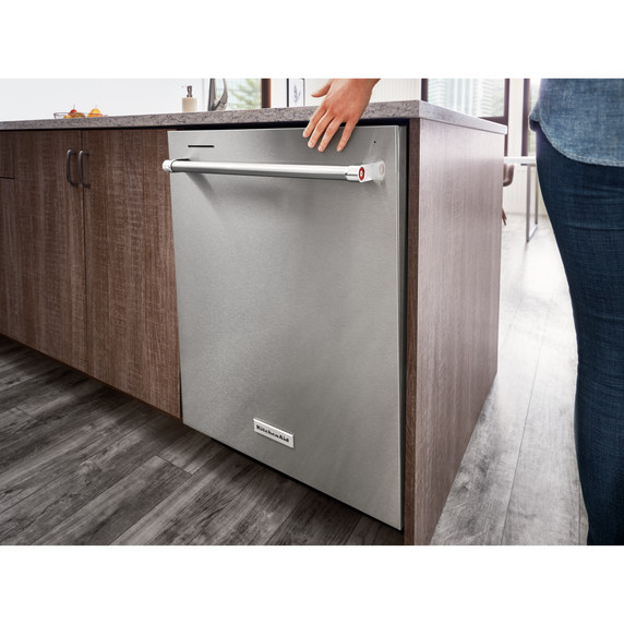 OPEN BOX Kitchenaid® 44 dBA Dishwasher in PrintShield™ Finish with FreeFlex™ Third Rack KDTM404KPS