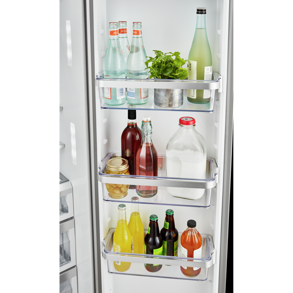 OPEN BOX Kitchenaid® 19.9 cu ft. Counter-Depth Side-by-Side Refrigerator with Exterior Ice and Water and PrintShield™ finish KRSC700HPS