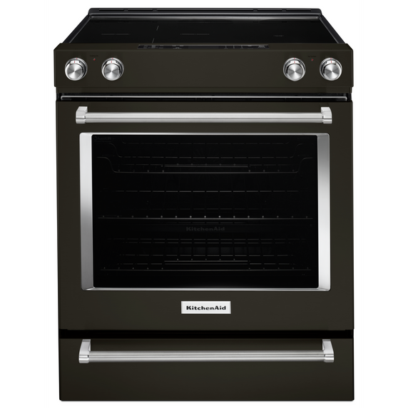 OPEN BOX Kitchenaid® 30-Inch 5-Element Electric Slide-In Convection Range YKSEG700EBS