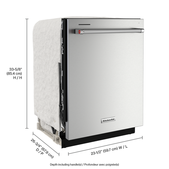 OPEN BOX Kitchenaid® 44 dBA Dishwasher in PrintShield™ Finish with FreeFlex™ Third Rack  KDTM404KPS