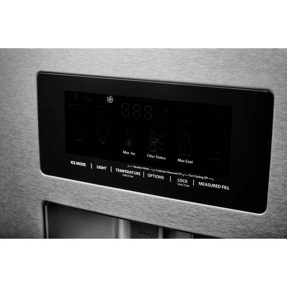 OPEN BOX Kitchenaid® 26.8 Cu. Ft. Standard-Depth French Door Refrigerator with Exterior Ice and Water Dispenser KRFF577KPS