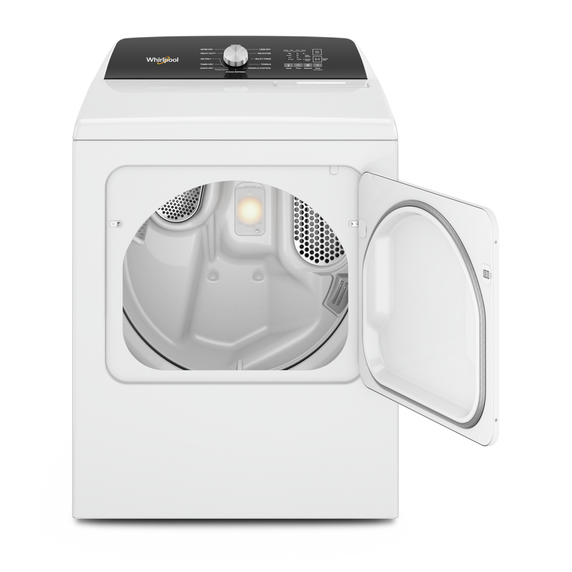 OPEN BOX Whirlpool® 7.0 Cu. Ft. Top Load Electric Moisture Sensing Dryer with Steam YWED5050LW