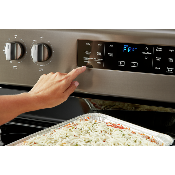 OPEN BOX 5.3 cu. ft. Whirlpool® electric range with Frozen Bake™ technology YWFE535S0JV