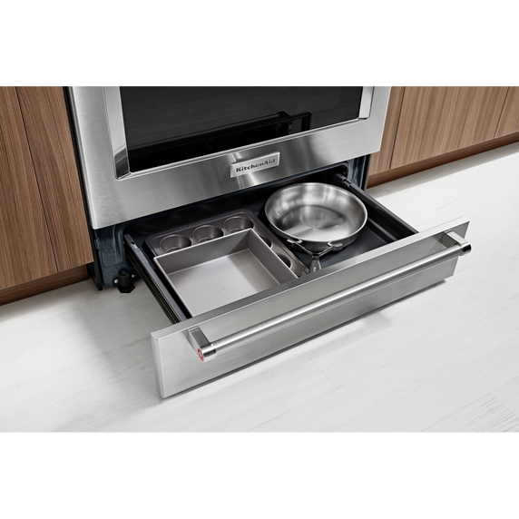 OPEN BOX Kitchenaid® 30-Inch 5-Element Electric Slide-In Convection Range YKSEG700ESS*