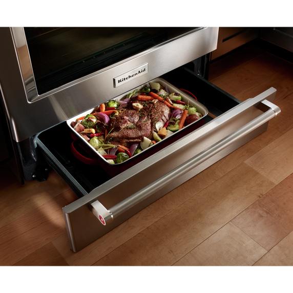OPEN BOX Kitchenaid® 30-Inch 5 Burner Gas Convection Slide-In Range with Baking Drawer KSGB900ESS