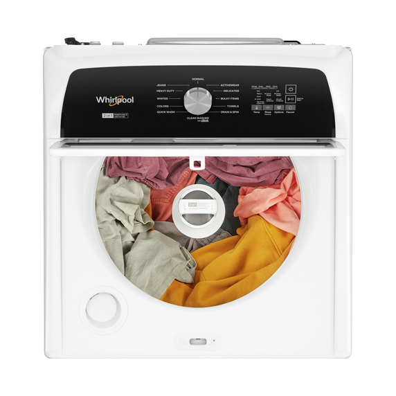 OPEN BOX Whirlpool® 5.4–4.8 Cu. Ft. Top Load Washer with 2 in 1 Removable Agitator WTW5057LW