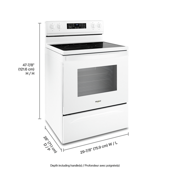OPEN BOX 5.3 Cu. Ft. Whirlpool® Electric 5-in-1 Air Fry Oven YWFE550S0LW