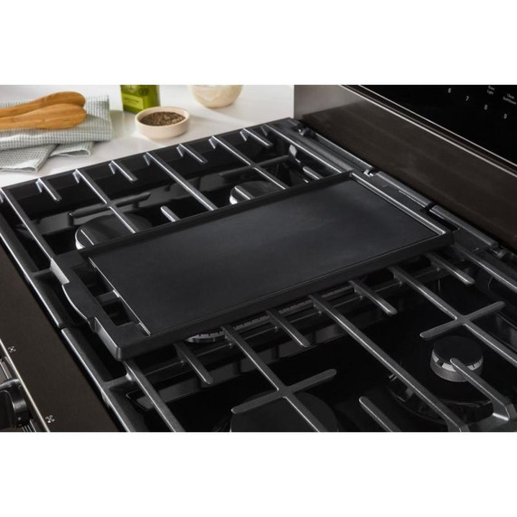 Whirlpool® 30-inch Smart Gas Range with True Convection, Steam/Self Cleaning, Rapid Preheat 5.3 CuFt Capacity WFGS7530RV