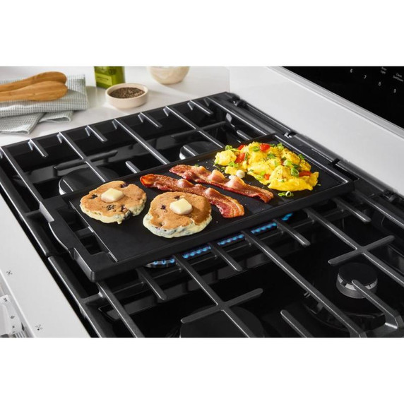 Whirlpool® 30-inch Smart Gas Range with True Convection, Steam/Self Cleaning, Rapid Preheat 5.3 CuFt Capacity WFGS7530RW