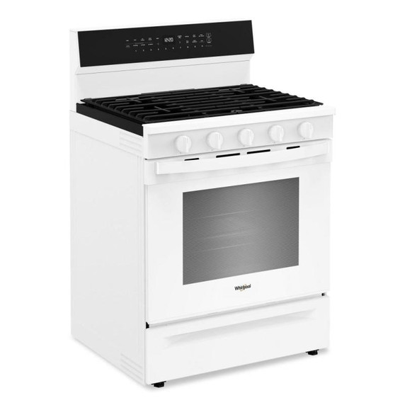 Whirlpool® 30-inch Smart Gas Range with True Convection, Steam/Self Cleaning, Rapid Preheat 5.3 CuFt Capacity WFGS7530RW