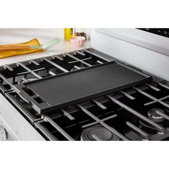 Whirlpool® 30-inch Gas Range with Air Fry and Air Baking, Self Cleaning, Rapid Preheat 5.0 CuFt Capacity WFGS5030RW