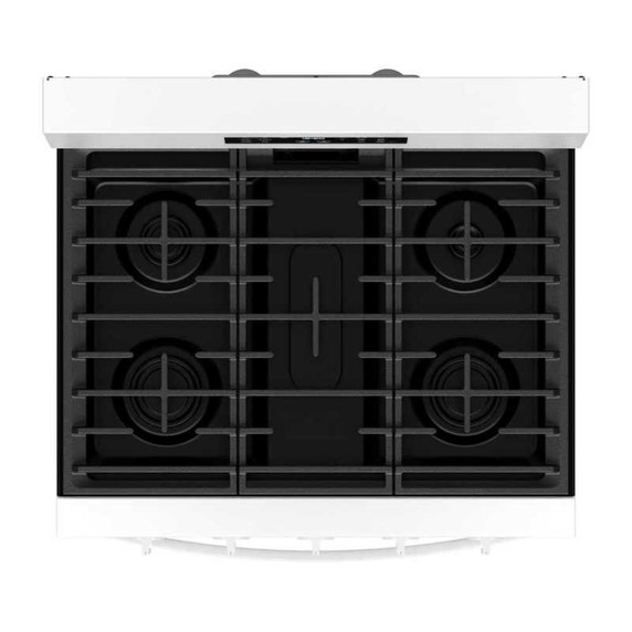 Whirlpool® 30-inch Gas Range with Air Fry and Air Baking, Self Cleaning, Rapid Preheat 5.0 CuFt Capacity WFGS5030RW